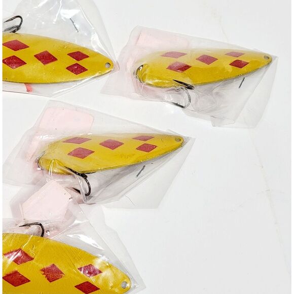 10 Universal Spoon 2 3/4 Oxbord Outdoors Styled Lure Gold/Red/5 Of Diamonds - Picture 4 of 16